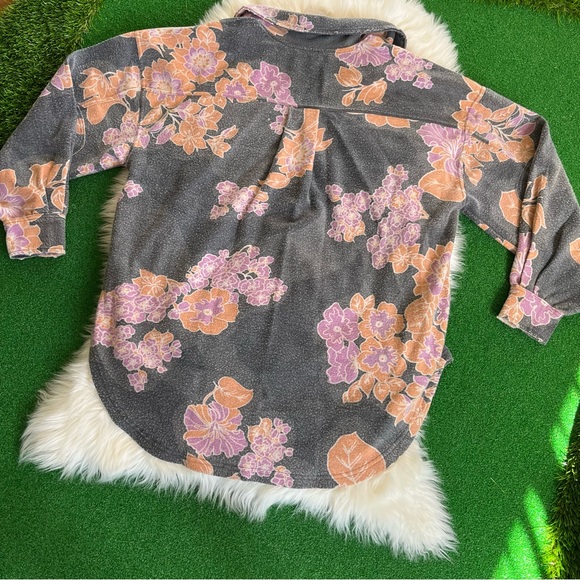 Free People Printed Ruby Jacket in Charcoal Combo - Picture 5 of 6